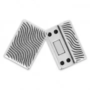 Cierre magnético motivo rhombus 24 mm para cordón plano 20 mm Chapado Plateado envejecido