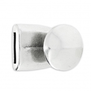 Cierre rond pour cordon 2 mm Chapado Plateado envejecido x1