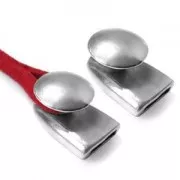 Cierre rond pour cordon 2 mm Chapado Plateado envejecido x1