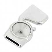 Cierre gancho para cordón plano 5mm y rivoli 1122 12mm Chapado Plateado envejecido|raw }}