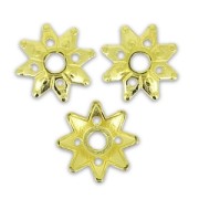 Casquillas de flores 9 mm Dorado con oro fino x8|raw }}