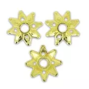 Casquillas de flores 9 mm Dorado con oro fino x8