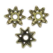 Casquillas de flores 9 mm bronce x8