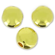 Cuentas lisas 5.5 mm Dorado con oro fino x6