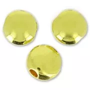 Cuentas lisas 5.5 mm Dorado con oro fino x6