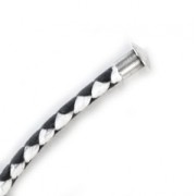 Terminales bola 3 mm para cordón 1 mm Chapado Plateado envejecido x4