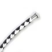 Terminales bola 3 mm para cordón 1 mm Chapado Plateado envejecido x4