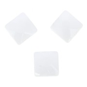 Cuadrado facetado 10 mm White Opal x10