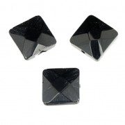 Cuadrado facetado 10 mm Jet x10|raw }}