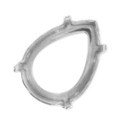 Engaste PureCrystal 4320 pera 10x7 mm rodiado|raw }}