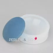 Mini molde de silicona cabuchón redondo 30 mm