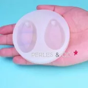 Mini molde de silicona colgantes gota y ovalado 55x32 mm