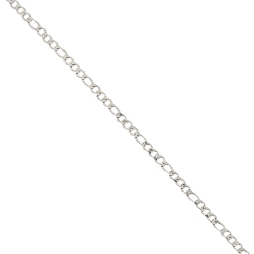 Cadena de malla Figaro (1x3) 3 mm - Acero inoxidable 304 x98 cm