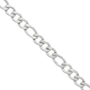 Cadena de malla Figaro (1x3) 3 mm - Acero inoxidable 304 x98 cm