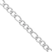 Cadena de malla Figaro (1x3) 3 mm - Acero inoxidable 304 x98 cm