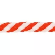 Cuerda trenzada 3.5 mm Blanco/Rojo x1m