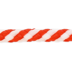 Cuerda trenzada 3.5 mm Blanco/Rojo x1m