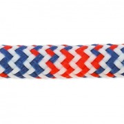 Cuerda trenzada 5 mm Blanco/Rojo/Azul Marino x1m|raw }}