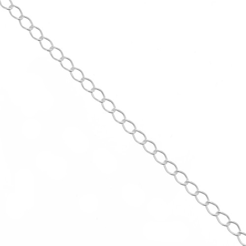 Cadena eslabón Rombo plano 3.1 mm Plata 925 x50cm