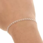 Cadena eslabón Rombo plano 3.1 mm Plata 925 x50cm