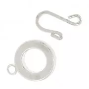 Cierre gancho 15 mm plateado x1