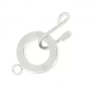 Cierre gancho 15 mm plateado x1