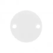 Entrepieza redondos 2 agujeros de plexiglás 15 mm Crystal x1