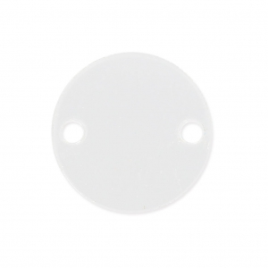 Entrepieza redondos 2 agujeros de plexiglás 15 mm Crystal x1