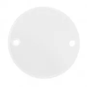 Entrepieza redondos 2 agujeros de plexiglás 25 mm Crystal x1