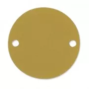 Entrepieza redondos 2 agujeros de plexiglás 25 mm Dorado x1