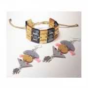 Entrepieza redondos 2 agujeros de plexiglás 25 mm Rojo Semi-opaco x1