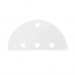 Entrepieza semi-disco 3 filas de plexiglás 12x25 mm Crystal x1