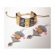 Entrepieza semi-disco 3 filas de plexiglás 12x25 mm Crystal x1