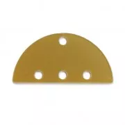 Entrepieza semi-disco 3 filas de plexiglás 12x25 mm Dorado x1
