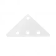 Entrepieza triángulo 3 filas de plexiglás 12.5x25 mm Crystal x1