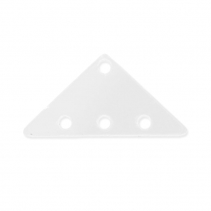 Entrepieza triángulo 3 filas de plexiglás 12.5x25 mm Crystal x1