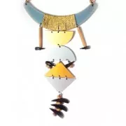 Entrepieza triángulo 3 filas de plexiglás 12.5x25 mm Gold Opaco x1