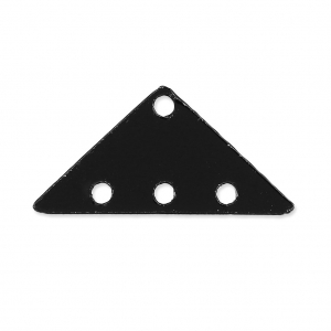 Entrepieza triángulo 3 filas de plexiglás 12.5x25 mm Negro Opaco x1