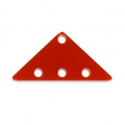 Entrepieza triángulo 3 filas de plexiglás 12.5x25 mm Rojo Semi-opaco x1
