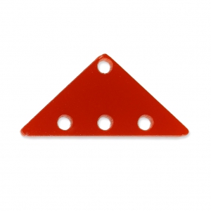 Entrepieza triángulo 3 filas de plexiglás 12.5x25 mm Rojo Semi-opaco x1