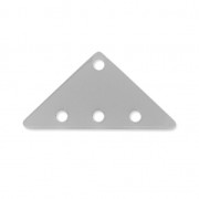 Entrepieza triángulo 3 filas de plexiglás 12.5x25 mm Silver Opaco x1|raw }}