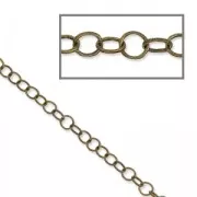Cadena eslabón redondo fino 3  mm bronce x 1m