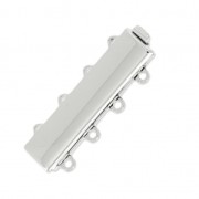 Cierre 4 filas 9x25 mm enchapado rodio