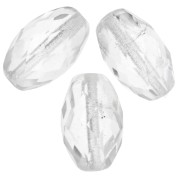 Aceitunas facetadas 12x7,5 mm Cristal x20