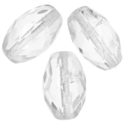 Aceitunas facetadas 12x7,5 mm Cristal x20