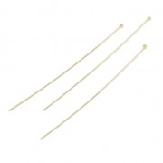 Bastones con cabeza de bola 50x0,5 mm Gold filled x10|raw }}