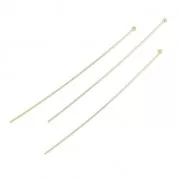 Bastones con cabeza de bola 50x0,5 mm Gold filled x10