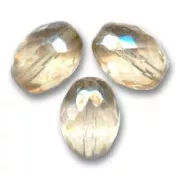 Aceitunas facetadas 11x8 mm Cristal Lila Oro Lustre x20