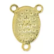 Entrepieza Vírgen para rosario 18x13 mm dorado con oro fino x1
