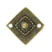 Entrepieza rombo 2 agujeros 21 mm bronce x1